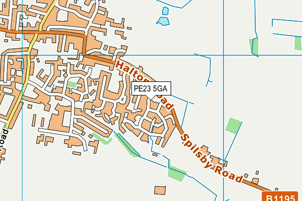 PE23 5GA map - OS VectorMap District (Ordnance Survey) PE23 5GA map - OS VectorMap District (Ordnance Survey)