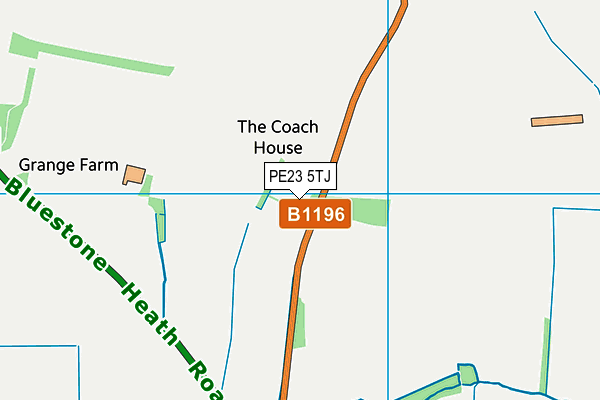 PE23 5TJ map - OS VectorMap District (Ordnance Survey) PE23 5TJ map - OS VectorMap District (Ordnance Survey)