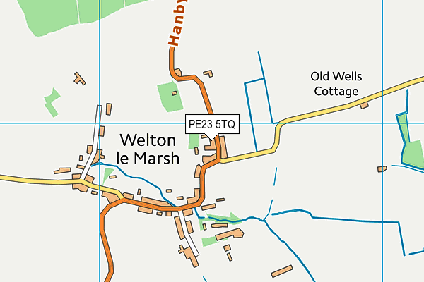 PE23 5TQ map - OS VectorMap District (Ordnance Survey) PE23 5TQ map - OS VectorMap District (Ordnance Survey)