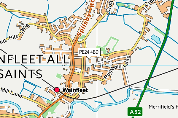 PE24 4BD map - OS VectorMap District (Ordnance Survey) PE24 4BD map - OS VectorMap District (Ordnance Survey)