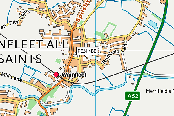 PE24 4BE map - OS VectorMap District (Ordnance Survey) PE24 4BE map - OS VectorMap District (Ordnance Survey)