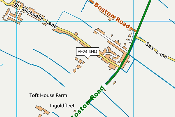PE24 4HQ map - OS VectorMap District (Ordnance Survey) PE24 4HQ map - OS VectorMap District (Ordnance Survey)