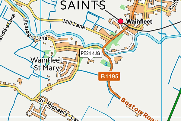 PE24 4JG map - OS VectorMap District (Ordnance Survey) PE24 4JG map - OS VectorMap District (Ordnance Survey)