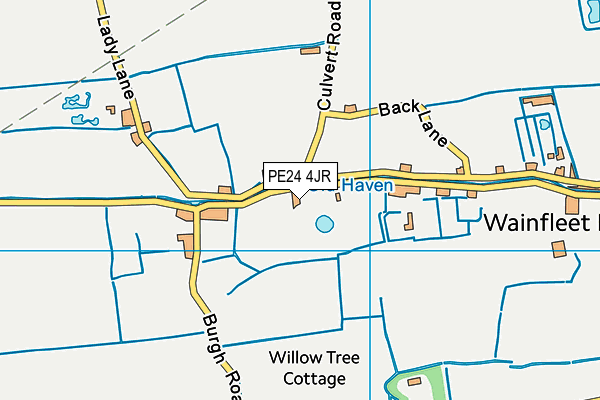 PE24 4JR map - OS VectorMap District (Ordnance Survey) PE24 4JR map - OS VectorMap District (Ordnance Survey)