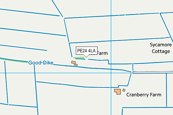 PE24 4LA map - OS VectorMap District (Ordnance Survey) PE24 4LA map - OS VectorMap District (Ordnance Survey)