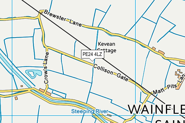 PE24 4LZ map - OS VectorMap District (Ordnance Survey) PE24 4LZ map - OS VectorMap District (Ordnance Survey)