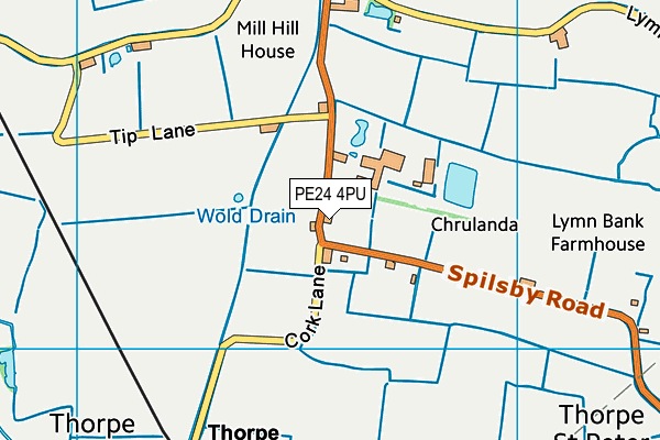 PE24 4PU map - OS VectorMap District (Ordnance Survey) PE24 4PU map - OS VectorMap District (Ordnance Survey)