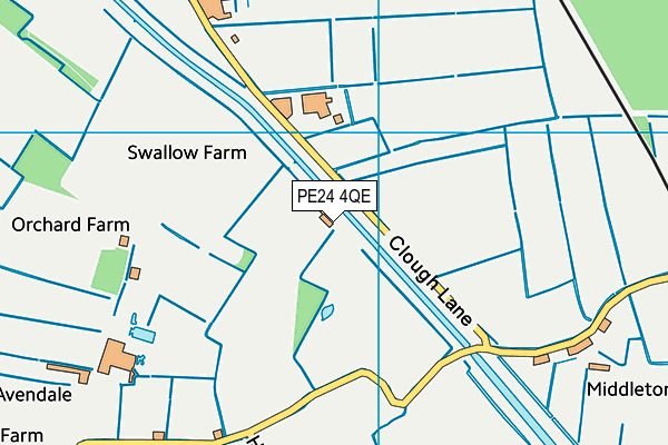 PE24 4QE map - OS VectorMap District (Ordnance Survey) PE24 4QE map - OS VectorMap District (Ordnance Survey)