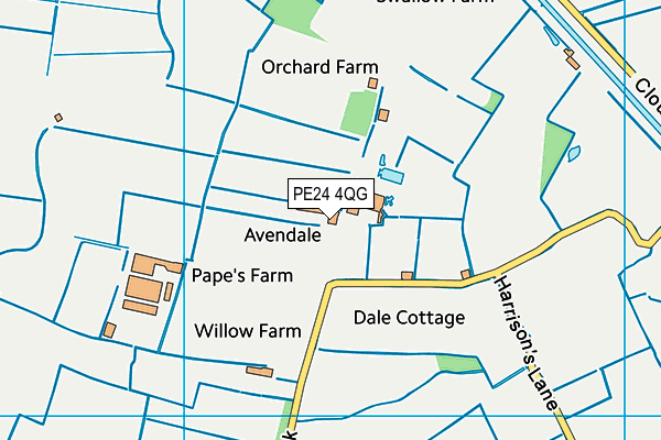 PE24 4QG map - OS VectorMap District (Ordnance Survey) PE24 4QG map - OS VectorMap District (Ordnance Survey)
