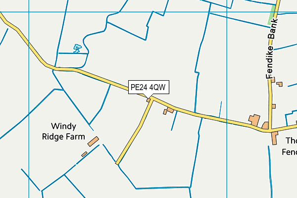 PE24 4QW map - OS VectorMap District (Ordnance Survey) PE24 4QW map - OS VectorMap District (Ordnance Survey)