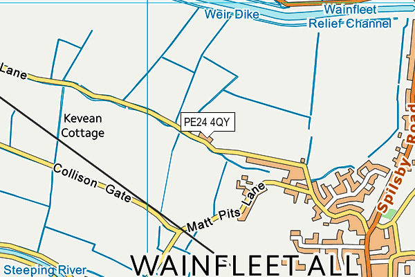 PE24 4QY map - OS VectorMap District (Ordnance Survey) PE24 4QY map - OS VectorMap District (Ordnance Survey)