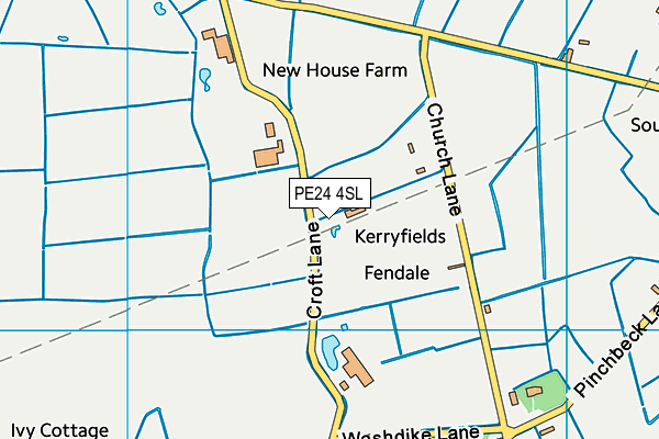 PE24 4SL map - OS VectorMap District (Ordnance Survey) PE24 4SL map - OS VectorMap District (Ordnance Survey)