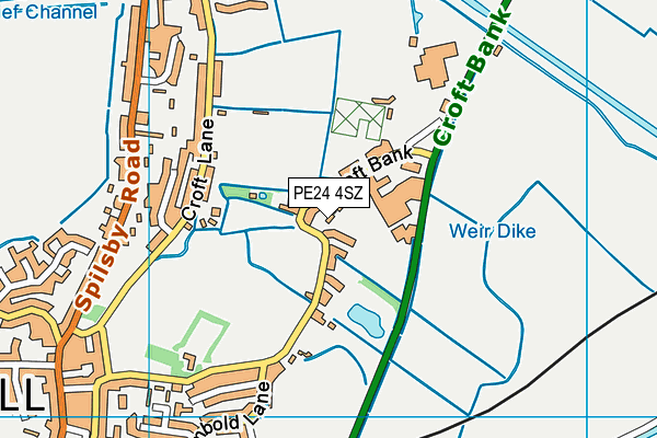 PE24 4SZ map - OS VectorMap District (Ordnance Survey) PE24 4SZ map - OS VectorMap District (Ordnance Survey)