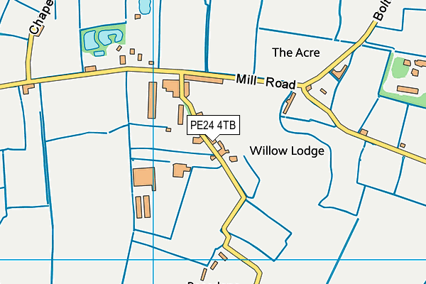 PE24 4TB map - OS VectorMap District (Ordnance Survey)