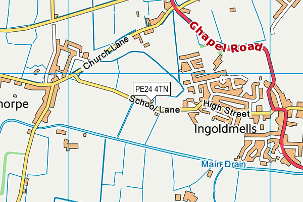 PE24 4TN map - OS VectorMap District (Ordnance Survey) PE24 4TN map - OS VectorMap District (Ordnance Survey)