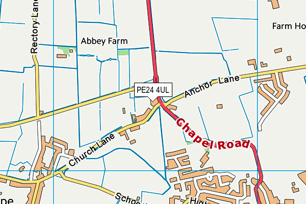 PE24 4UL map - OS VectorMap District (Ordnance Survey) PE24 4UL map - OS VectorMap District (Ordnance Survey)