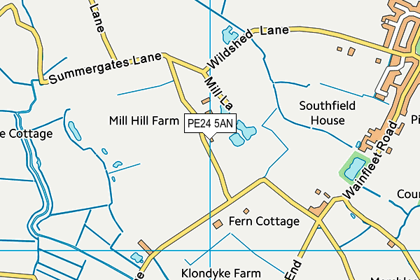 PE24 5AN map - OS VectorMap District (Ordnance Survey) PE24 5AN map - OS VectorMap District (Ordnance Survey)