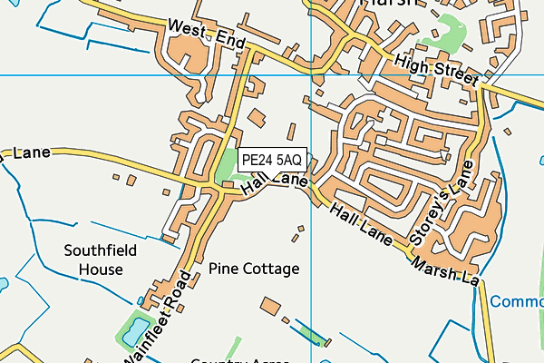 PE24 5AQ map - OS VectorMap District (Ordnance Survey) PE24 5AQ map - OS VectorMap District (Ordnance Survey)