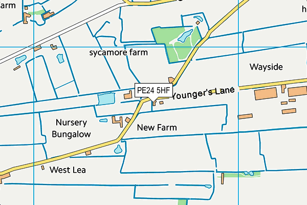 PE24 5HF map - OS VectorMap District (Ordnance Survey) PE24 5HF map - OS VectorMap District (Ordnance Survey)