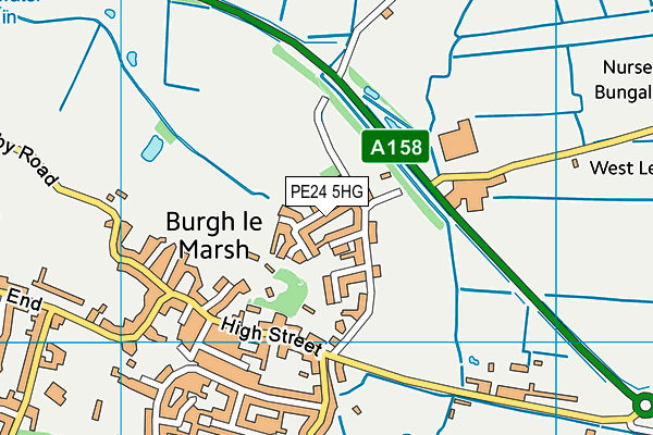 PE24 5HG map - OS VectorMap District (Ordnance Survey) PE24 5HG map - OS VectorMap District (Ordnance Survey)