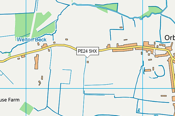PE24 5HX map - OS VectorMap District (Ordnance Survey) PE24 5HX map - OS VectorMap District (Ordnance Survey)