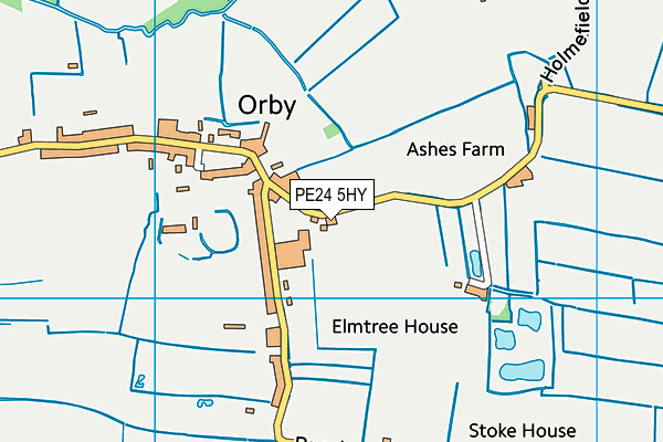 PE24 5HY map - OS VectorMap District (Ordnance Survey) PE24 5HY map - OS VectorMap District (Ordnance Survey)