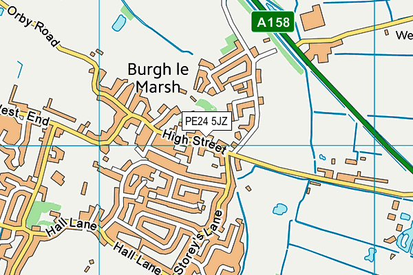 PE24 5JZ map - OS VectorMap District (Ordnance Survey) PE24 5JZ map - OS VectorMap District (Ordnance Survey)