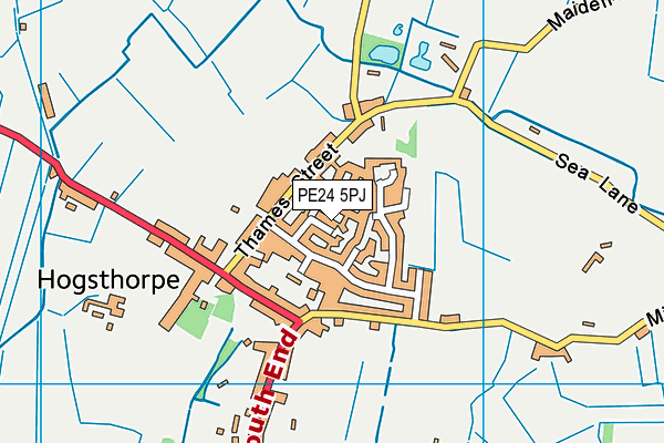PE24 5PJ map - OS VectorMap District (Ordnance Survey) PE24 5PJ map - OS VectorMap District (Ordnance Survey)