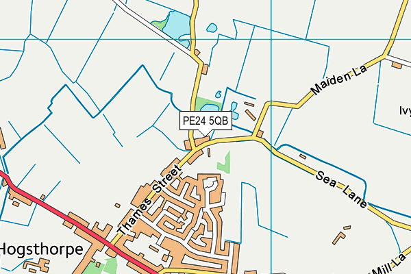 PE24 5QB map - OS VectorMap District (Ordnance Survey) PE24 5QB map - OS VectorMap District (Ordnance Survey)