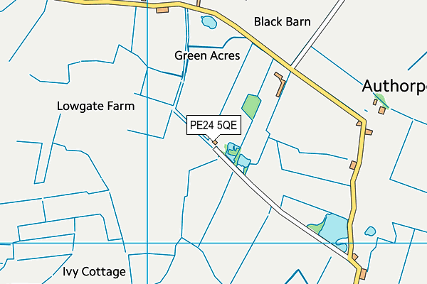 PE24 5QE map - OS VectorMap District (Ordnance Survey)