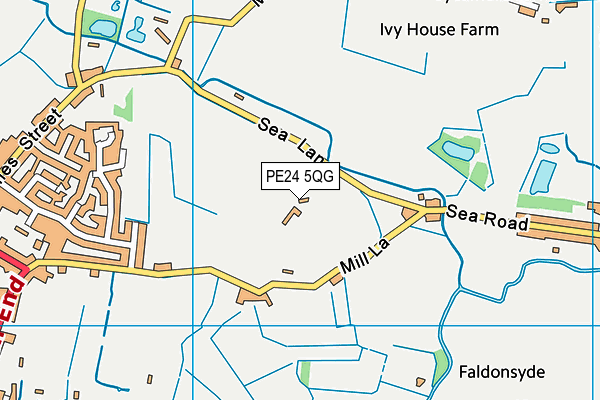 PE24 5QG map - OS VectorMap District (Ordnance Survey) PE24 5QG map - OS VectorMap District (Ordnance Survey)