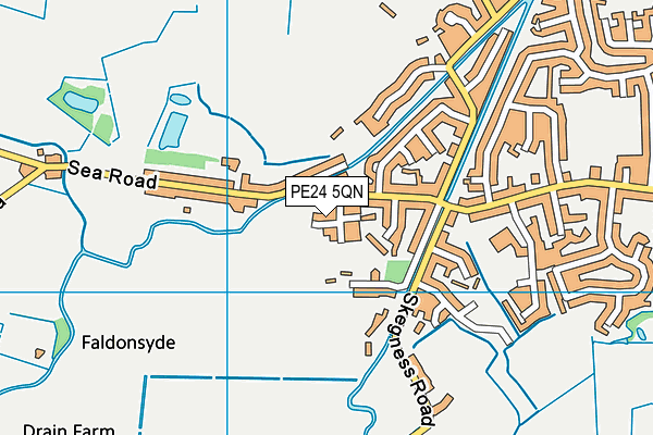 PE24 5QN map - OS VectorMap District (Ordnance Survey) PE24 5QN map - OS VectorMap District (Ordnance Survey)