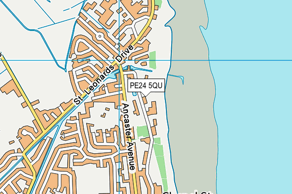 PE24 5QU map - OS VectorMap District (Ordnance Survey) PE24 5QU map - OS VectorMap District (Ordnance Survey)