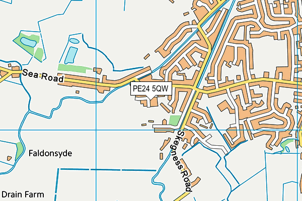 PE24 5QW map - OS VectorMap District (Ordnance Survey) PE24 5QW map - OS VectorMap District (Ordnance Survey)