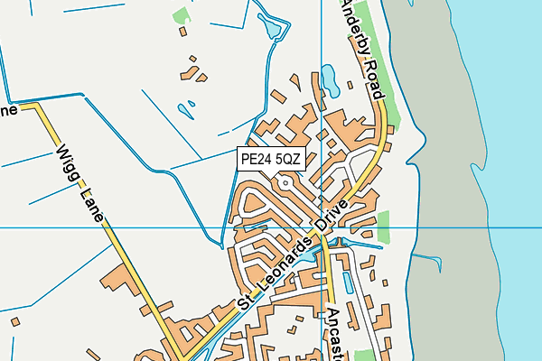 PE24 5QZ map - OS VectorMap District (Ordnance Survey) PE24 5QZ map - OS VectorMap District (Ordnance Survey)