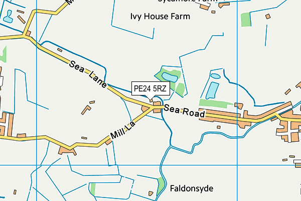PE24 5RZ map - OS VectorMap District (Ordnance Survey) PE24 5RZ map - OS VectorMap District (Ordnance Survey)