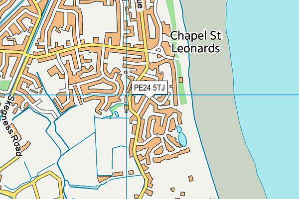 PE24 5TJ map - OS VectorMap District (Ordnance Survey)