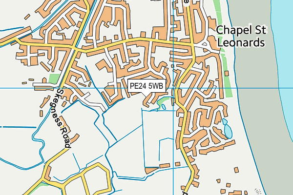 PE24 5WB map - OS VectorMap District (Ordnance Survey) PE24 5WB map - OS VectorMap District (Ordnance Survey)