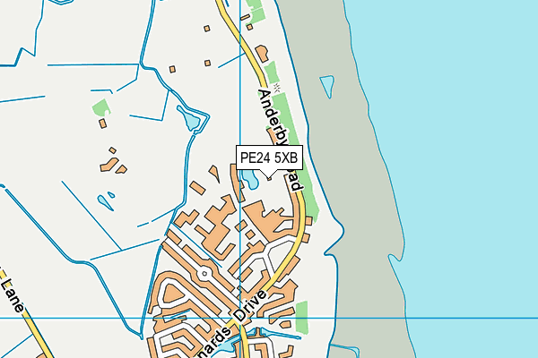 PE24 5XB map - OS VectorMap District (Ordnance Survey) PE24 5XB map - OS VectorMap District (Ordnance Survey)