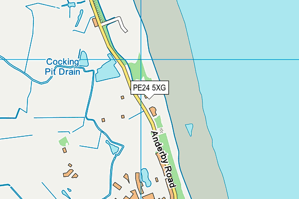PE24 5XG map - OS VectorMap District (Ordnance Survey) PE24 5XG map - OS VectorMap District (Ordnance Survey)
