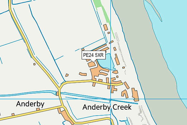 PE24 5XR map - OS VectorMap District (Ordnance Survey) PE24 5XR map - OS VectorMap District (Ordnance Survey)