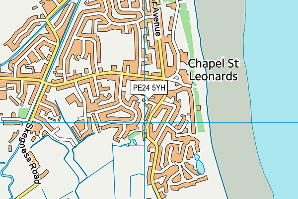 PE24 5YH map - OS VectorMap District (Ordnance Survey) PE24 5YH map - OS VectorMap District (Ordnance Survey)