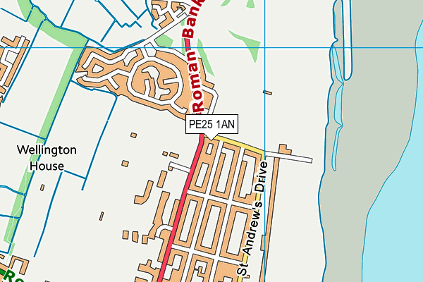 PE25 1AN map - OS VectorMap District (Ordnance Survey) PE25 1AN map - OS VectorMap District (Ordnance Survey)