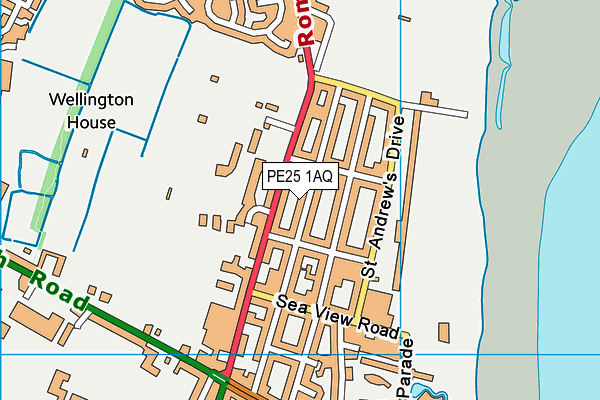 PE25 1AQ map - OS VectorMap District (Ordnance Survey) PE25 1AQ map - OS VectorMap District (Ordnance Survey)