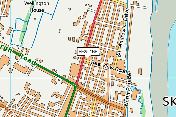 PE25 1BP map - OS VectorMap District (Ordnance Survey) PE25 1BP map - OS VectorMap District (Ordnance Survey)