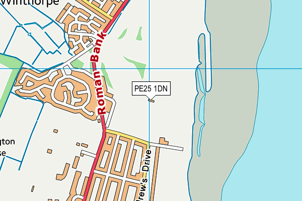 PE25 1DN map - OS VectorMap District (Ordnance Survey) PE25 1DN map - OS VectorMap District (Ordnance Survey)