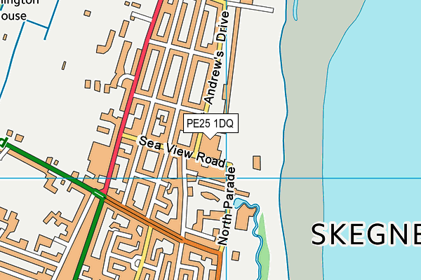 PE25 1DQ map - OS VectorMap District (Ordnance Survey) PE25 1DQ map - OS VectorMap District (Ordnance Survey)