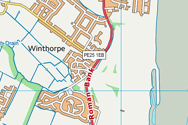 PE25 1EB map - OS VectorMap District (Ordnance Survey) PE25 1EB map - OS VectorMap District (Ordnance Survey)