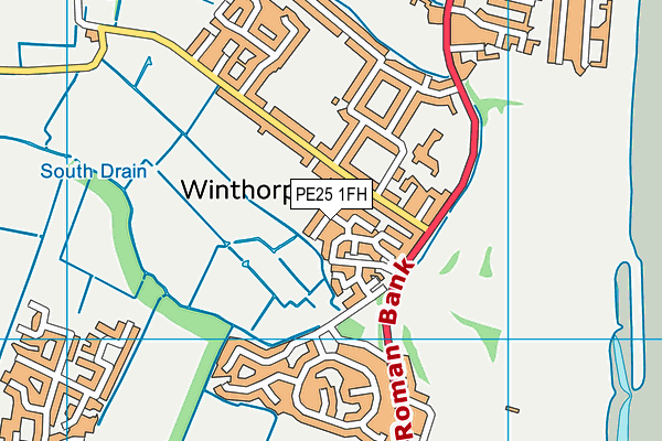 PE25 1FH map - OS VectorMap District (Ordnance Survey) PE25 1FH map - OS VectorMap District (Ordnance Survey)