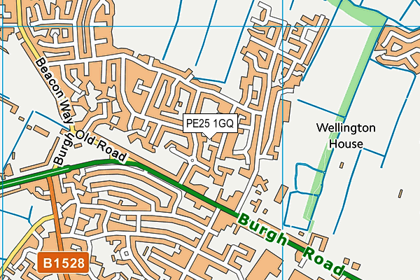 PE25 1GQ map - OS VectorMap District (Ordnance Survey)